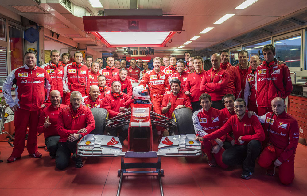Galerie foto şi video: Vettel a efectuat primul test pentru Ferrari - Poza 33