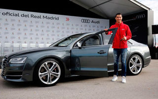 Jucătorii echipei Real Madrid au primit o flotă nouă din partea Audi. Cristiano Ronaldo a ales un Audi S8