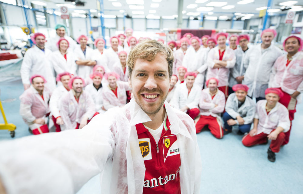 Vettel a vizitat fabrica Ferrari de la Maranello - Poza 1