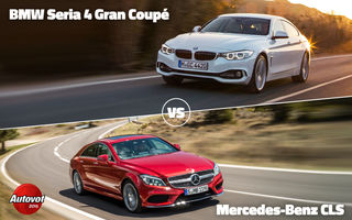 Duelurile zilei în Autovot 2015: Mercedes CLS vs. BMW Seria 4 Gran Coupe şi Ford Focus facelift vs. Ssangyong Korando facelift