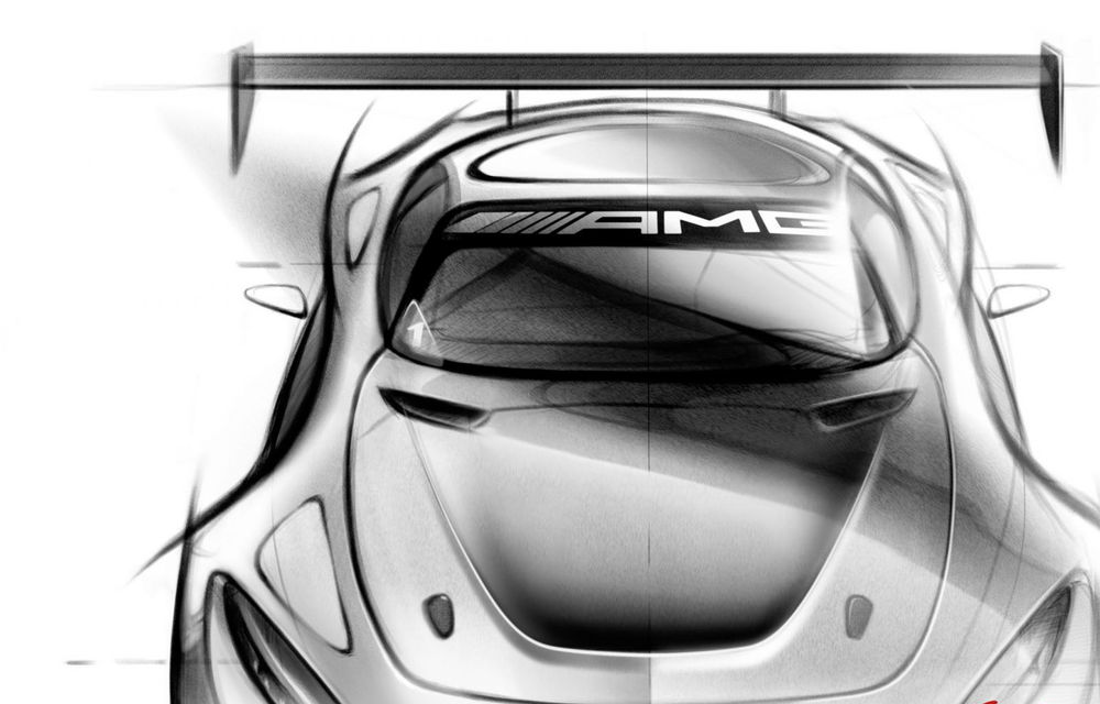 Mercedes AMG GT3: primele schiţe ale supercarului aşteptat luna viitoare - Poza 1