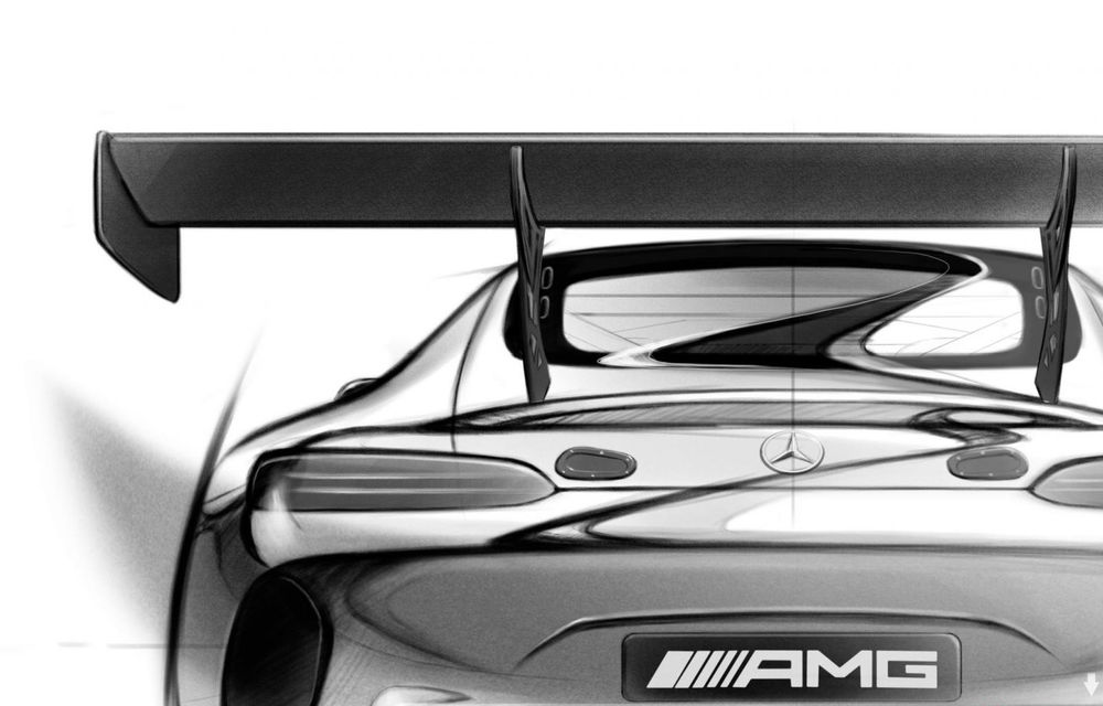Mercedes AMG GT3: primele schiţe ale supercarului aşteptat luna viitoare - Poza 2
