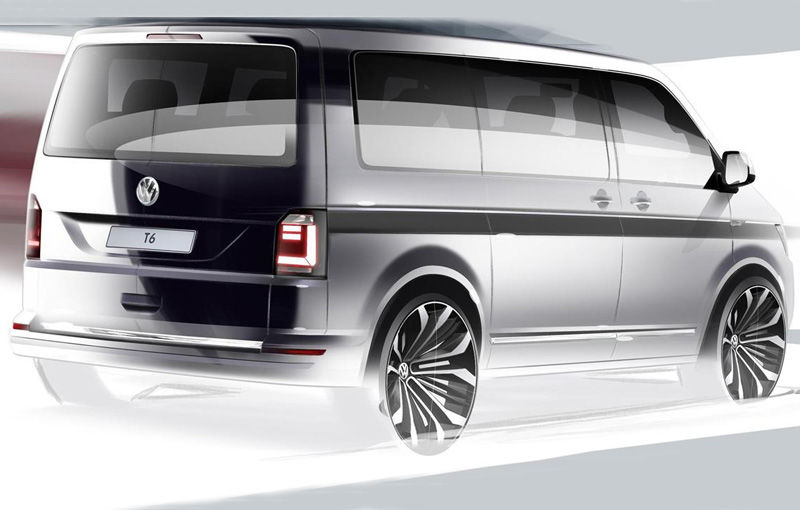 Volkswagen Transporter T6: prima schiţă a noii generaţii - Poza 1