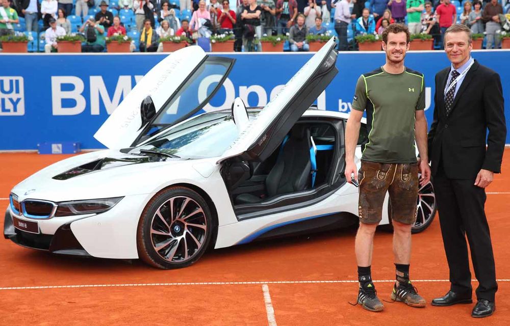 Tenismanul Andy Murray îşi completează garajul cu un BMW i8 câştigat la turneul ATP de la Munchen - Poza 1