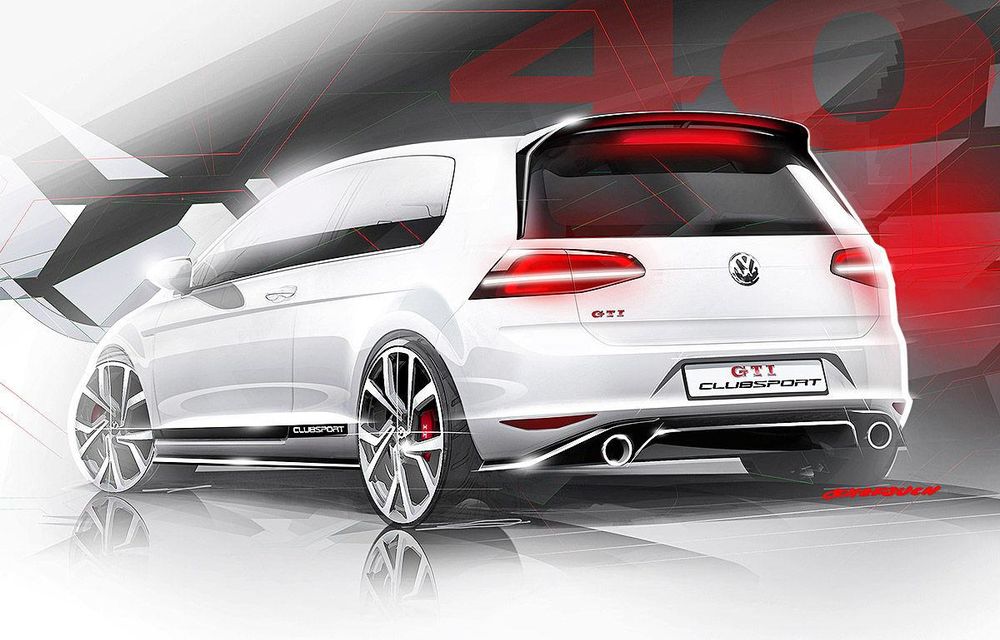 Volkswagen Golf GTI Clubsport: primele schiţe ale conceptului creat pentru fanii mărcii - Poza 2