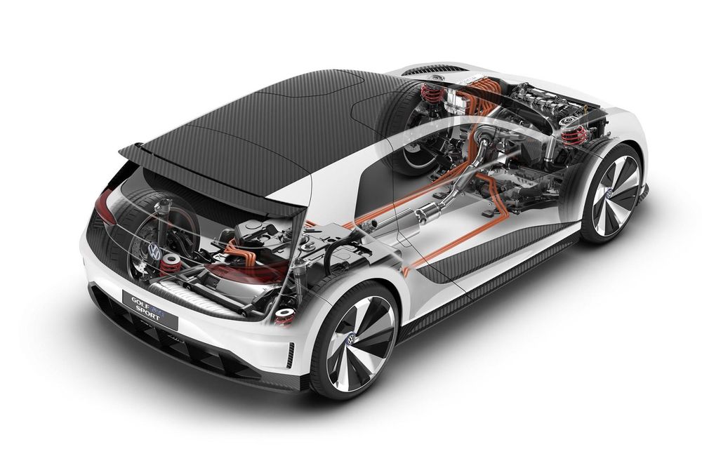 Volkswagen Golf GTE Sport Concept: un hatchback cu 400 de cai putere şi multă fibră de carbon - Poza 10