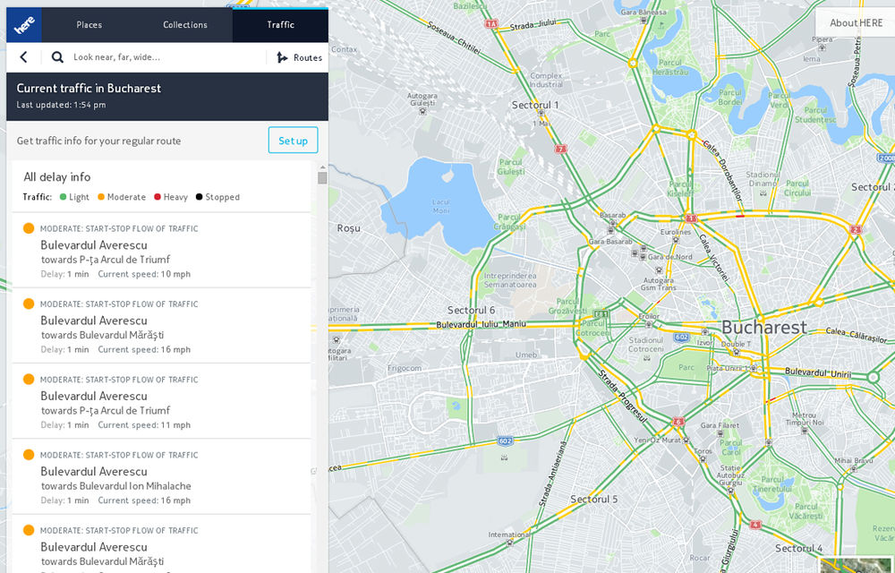 Here Maps oferă informaţii despre trafic în timp real în România - Poza 2