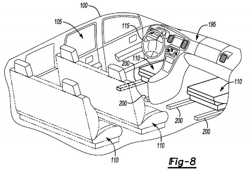 Ford a patentat o mașină autonomă care transformă interiorul în birou mobil în timpul mersului - Poza 3