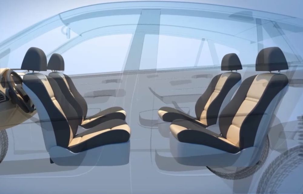 Ford a patentat o mașină autonomă care transformă interiorul în birou mobil în timpul mersului - Poza 1