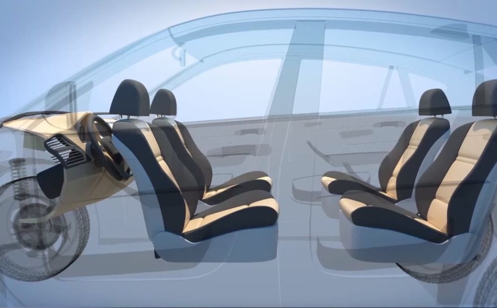 Ford a patentat o mașină autonomă care transformă interiorul în birou mobil în timpul mersului - Poza 4
