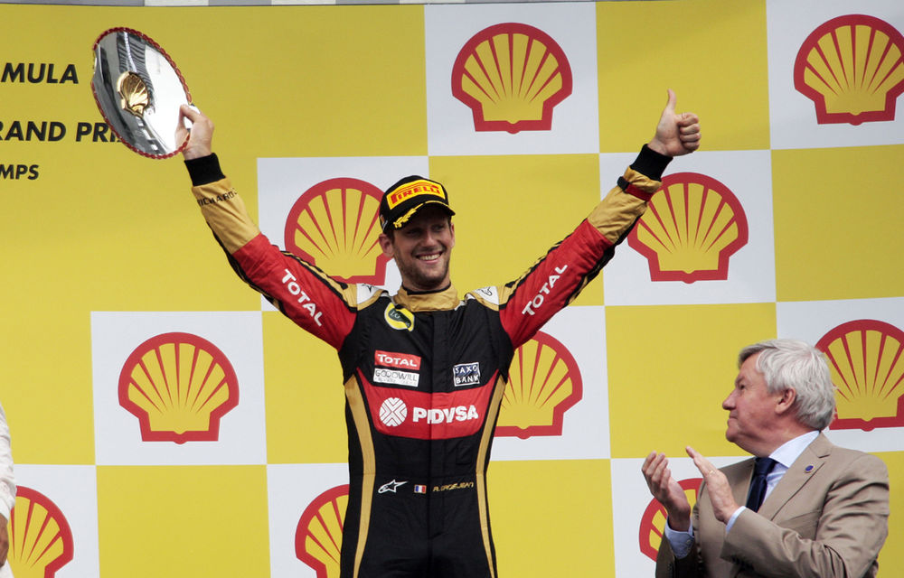 Grosjean, după primul podium din 2013: &quot;Ar fi fost dificil să-l depăşesc pe Vettel&quot; - Poza 1