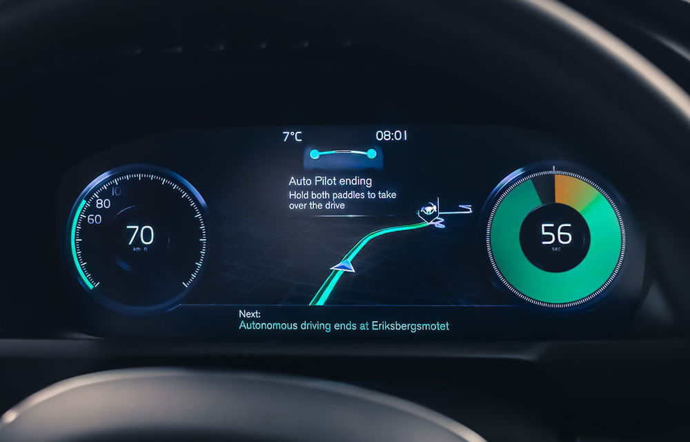 Demonstraţie Volvo: cum preiei şi cum predai controlul unei maşini complet autonome pe şosea - Poza 11