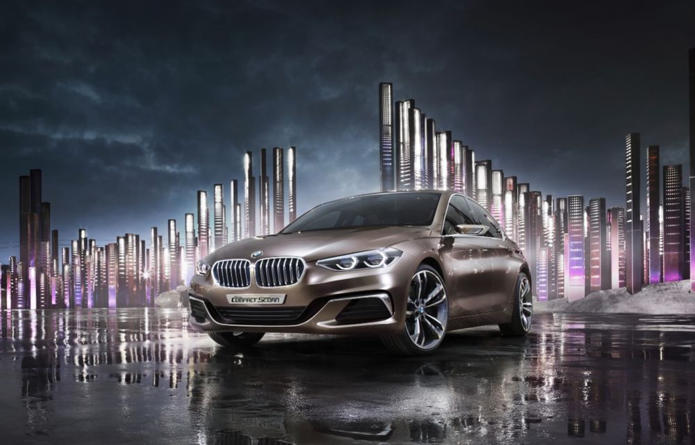 BMW Compact Sedan Concept ne arată viiitorul rival al lui Mercedes-Benz CLA și Audi A3 Sedan - Poza 1