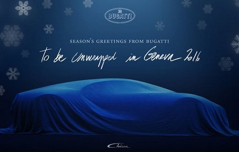 Felicitare de Crăciun de la Bugatti: &quot;Sărbători fericite, dezvelim Chiron la Geneva&quot; - Poza 1