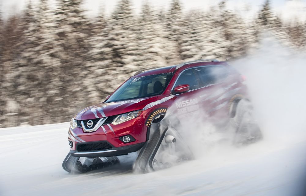 Nissan X-Trail s-a pregătit pentru deszăpezire: a schimbat cauciucurile de iarnă cu șenile (VIDEO) - Poza 5