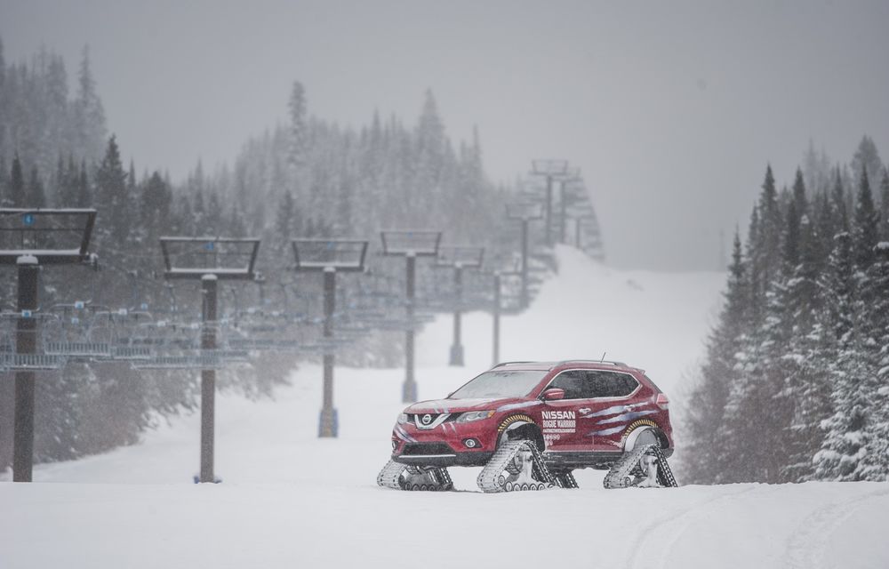 Nissan X-Trail s-a pregătit pentru deszăpezire: a schimbat cauciucurile de iarnă cu șenile (VIDEO) - Poza 2