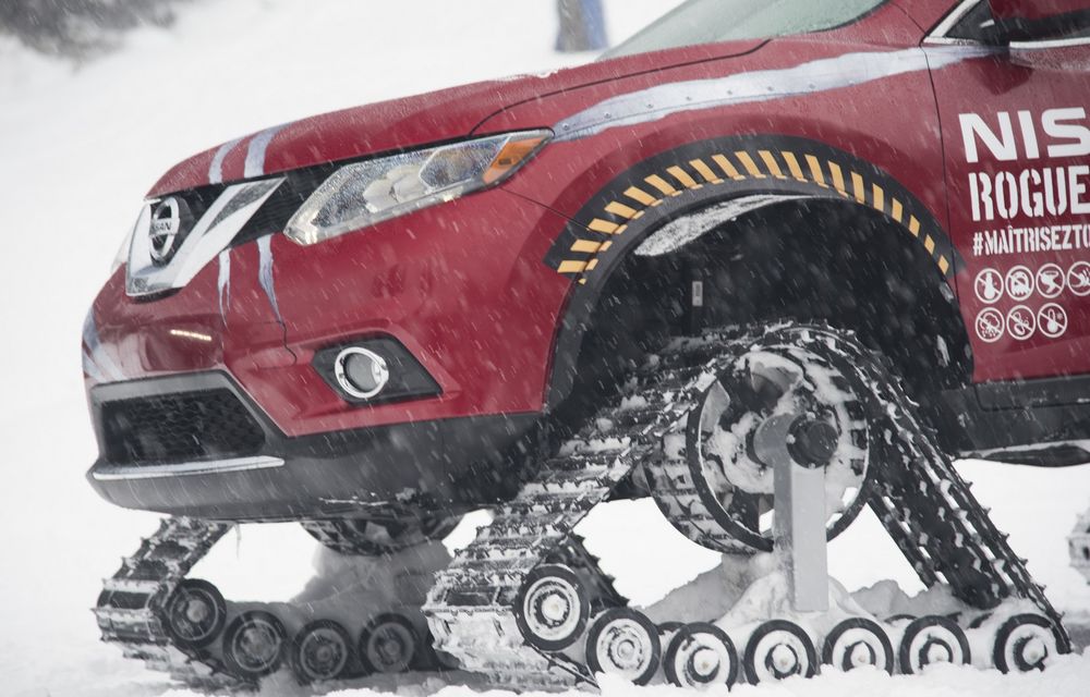 Nissan X-Trail s-a pregătit pentru deszăpezire: a schimbat cauciucurile de iarnă cu șenile (VIDEO) - Poza 10