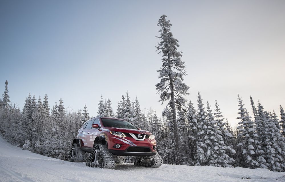Nissan X-Trail s-a pregătit pentru deszăpezire: a schimbat cauciucurile de iarnă cu șenile (VIDEO) - Poza 14
