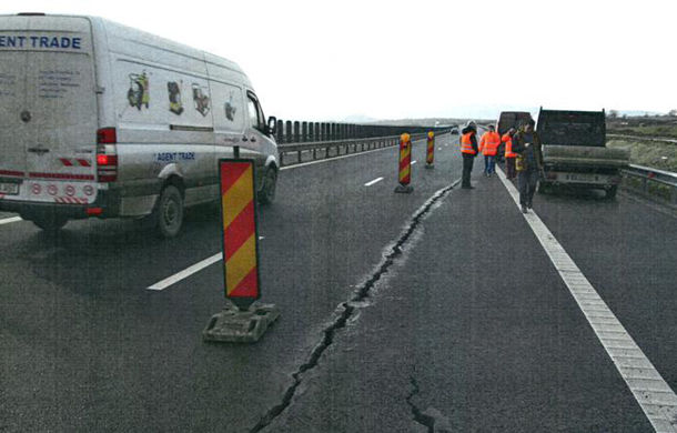 Autostrada fisurată: Orăştie - Sibiu a crăpat pe încă 300 de metri, deşi este închisă traficului - Poza 2