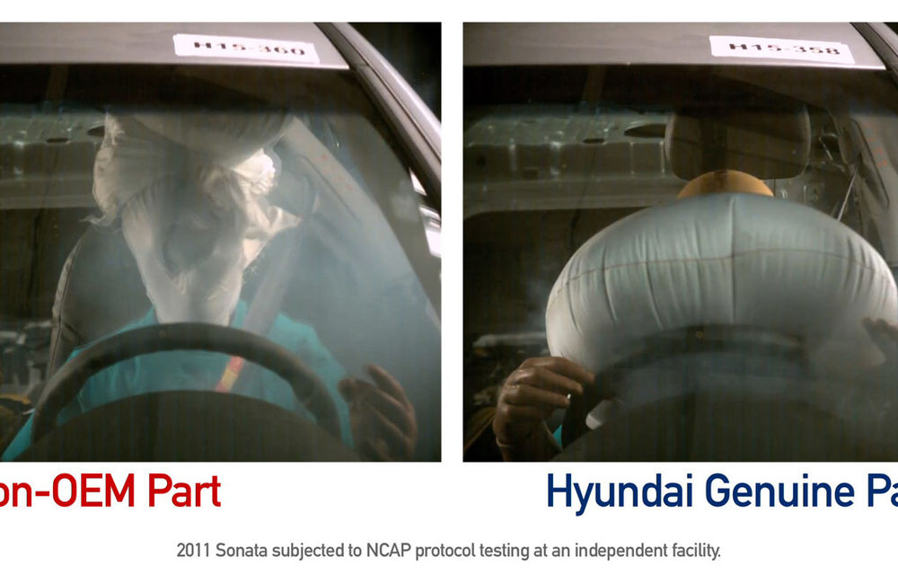 Ai folosit vreodată piese contrafăcute pe mașina ta? Hyundai îți explică ce ți s-ar fi putut întâmpla în caz de accident - Poza 3