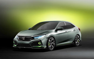 Aproape de serie: a zecea generație Honda Civic e anunțată de noul Civic Hatchback Prototype