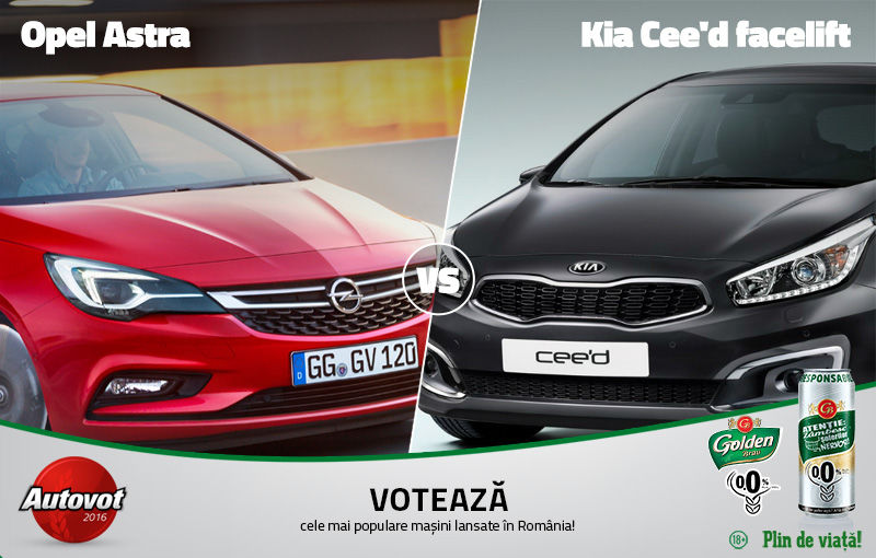 Luptă compactă astăzi în Autovot 2016: Kia Cee'd facelift versus noul Opel Astra - Poza 1