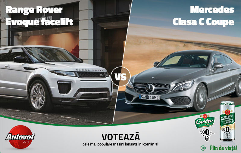 Duelul zilei în Autovot 2016: Range Rover Evoque vs. Mercedes Clasa C Coupe - Poza 1