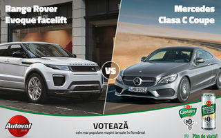 Duelul zilei în Autovot 2016: Range Rover Evoque vs. Mercedes Clasa C Coupe