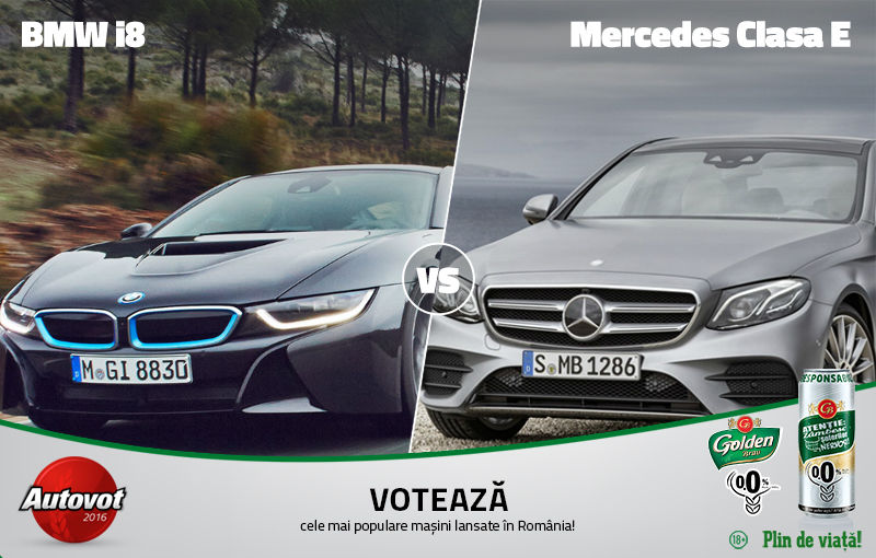 Duel de zile mari astăzi în Autovot 2016: BMW i8 vs. Mercedes Clasa E - Poza 1