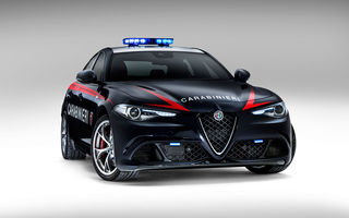 Cea mai puternică maşină de poliţie: Alfa Romeo Giulia are 510 CP, o viteză maximă de 307 km/h şi va ajuta forţele de ordine din Italia