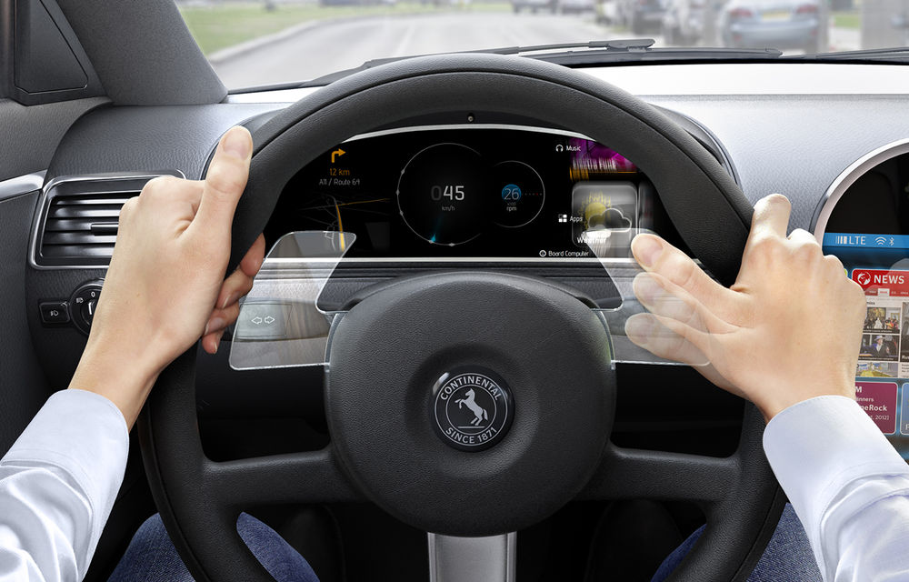 Cum să conduci în siguranţă în timp ce faci gesturi: Continental dezvoltă o tehnologie prin care schimbi setările cu mâinile pe volan - Poza 1