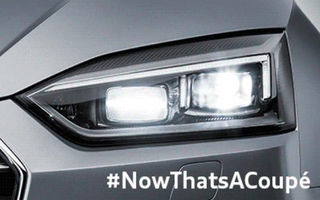 Să fie lumină: noul Audi A5 Coupe îşi prezintă blocurile optice înainte de lansarea oficială