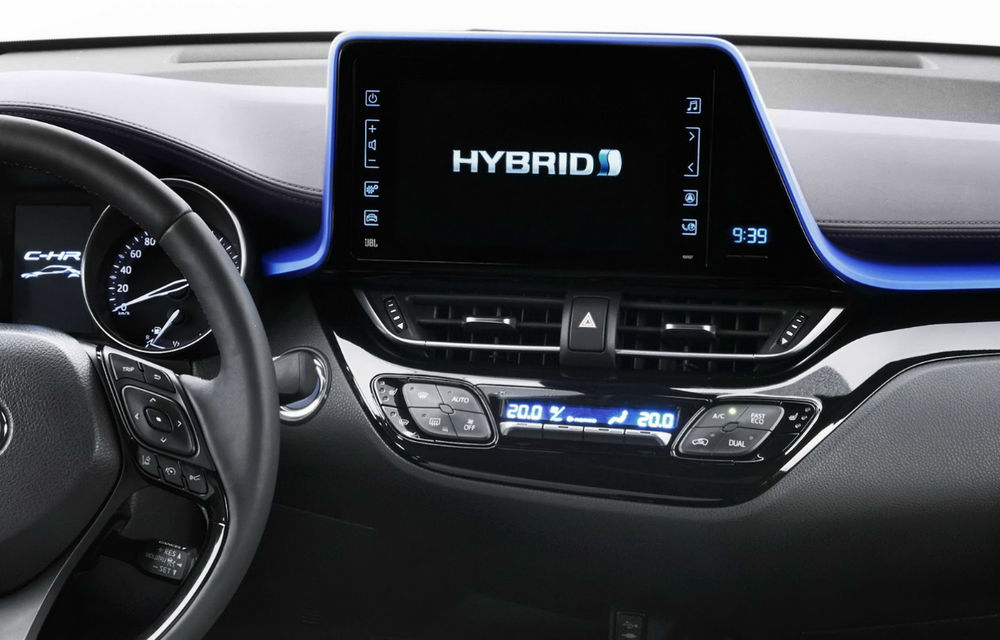 Primele imagini cu interiorul lui Toyota C-HR, cel mai mic SUV al mărcii: consolă centrală asimetrică şi linii mininaliste de design - Poza 6