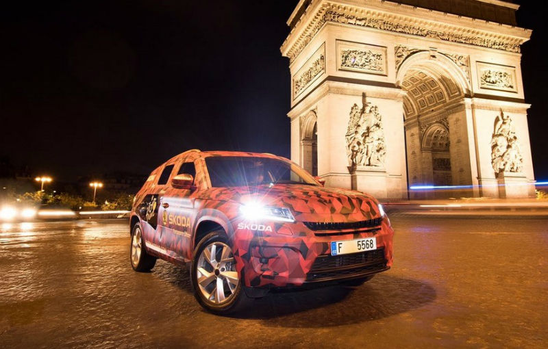 Un ceh la Paris: SUV-ul Skoda Kodiaq și-a făcut prima apariție publică la finalul Turului Franței - Poza 2