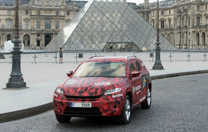 Un ceh la Paris: SUV-ul Skoda Kodiaq și-a făcut prima apariție publică la finalul Turului Franței - Poza 15