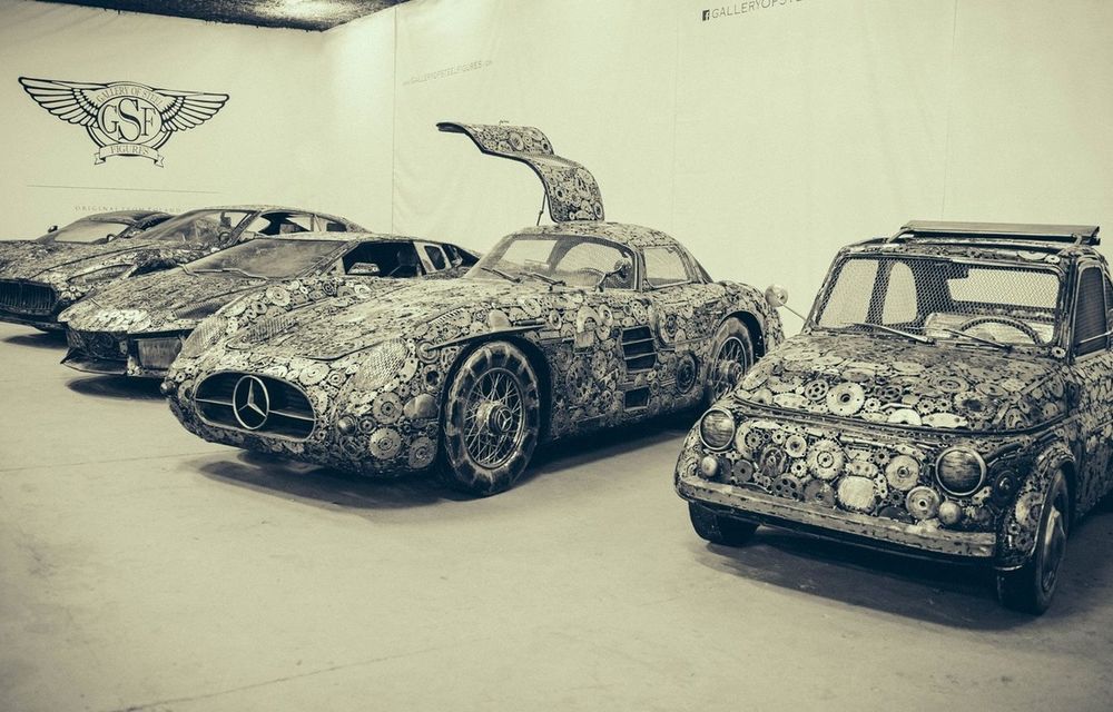Programul Rabla naște opere de artă: Bugatti Veyron, Lamborghini Aventador și Mercedes 300 SL, reproduse din fier vechi - Poza 18