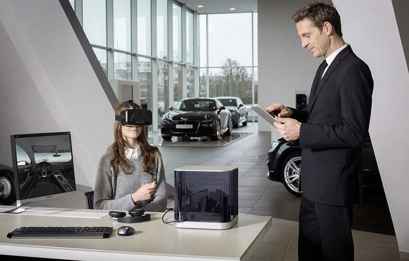 Aşa ne vom cumpăra maşinile în viitor: Audi echipează dealerii cu ochelari de realitate virtuală pentru a vedea modelele în cele mai mici detalii - Poza 1