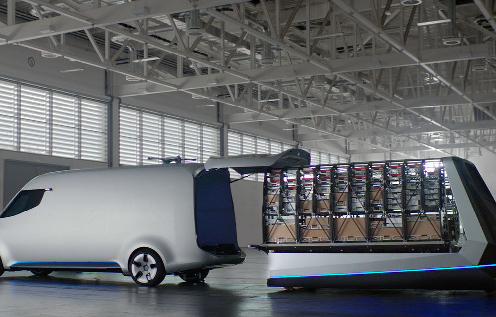 În viitor nu ne vom mai certa cu firmele de curierat: Mercedes Vision Van livrează pachetele automat, cu drone - Poza 14