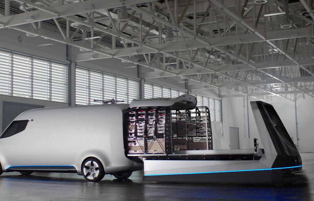 În viitor nu ne vom mai certa cu firmele de curierat: Mercedes Vision Van livrează pachetele automat, cu drone - Poza 15