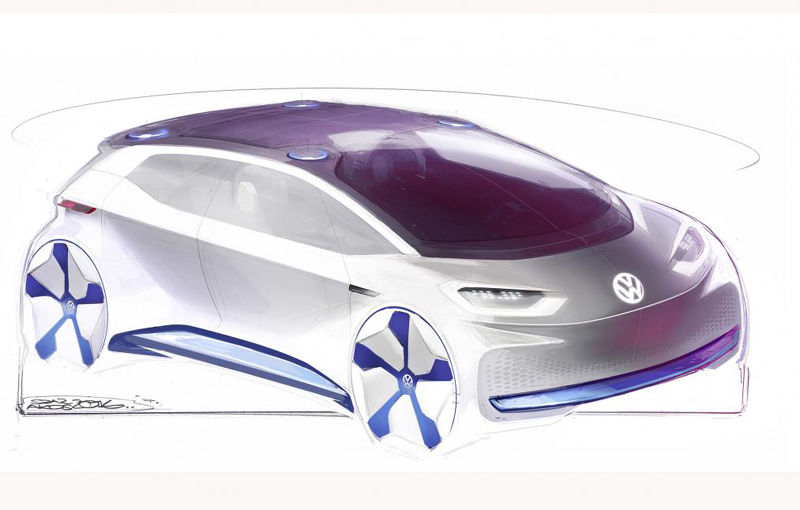 Imagine completă: Volkswagen publică schiţe cu designul exterior al conceptului electric &quot;la fel de revoluţionar ca Beetle&quot; - Poza 2