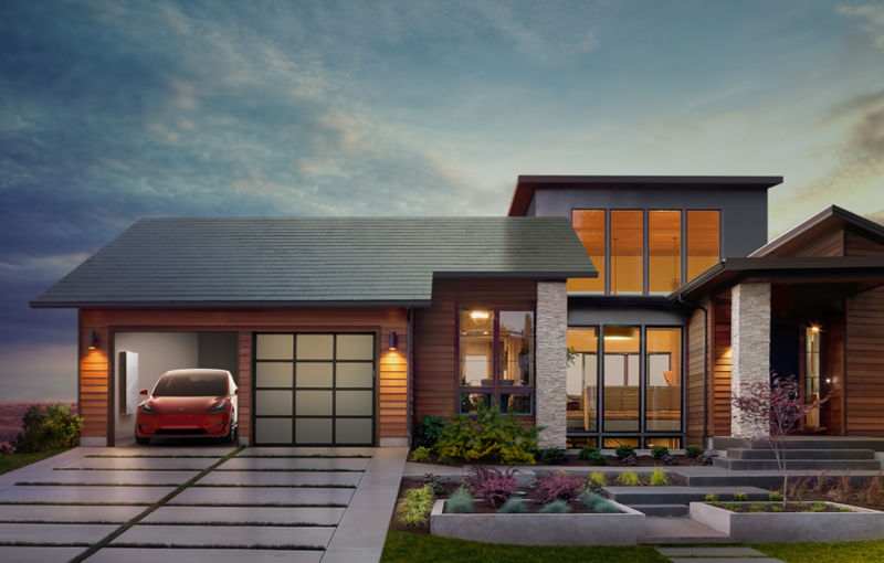Viitorul în viziunea lui Elon Musk: maşina electrică se alimentează cu energia generată gratuit de panourile solare ale casei - Poza 1