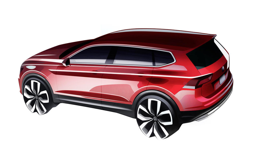 Teaser surpriză în prag de sărbători: Volkswagen Tiguan Allspace, versiunea cu 7 locuri a SUV-ului german, apare în ianuarie - Poza 2