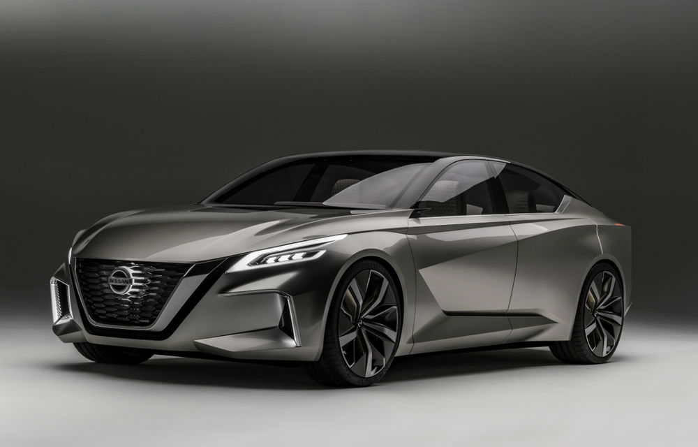 Nissan Vmotion 2.0 Concept: sedanul sportiv autonom anticipează designul viitoarelor modele ale constructorului - Poza 1