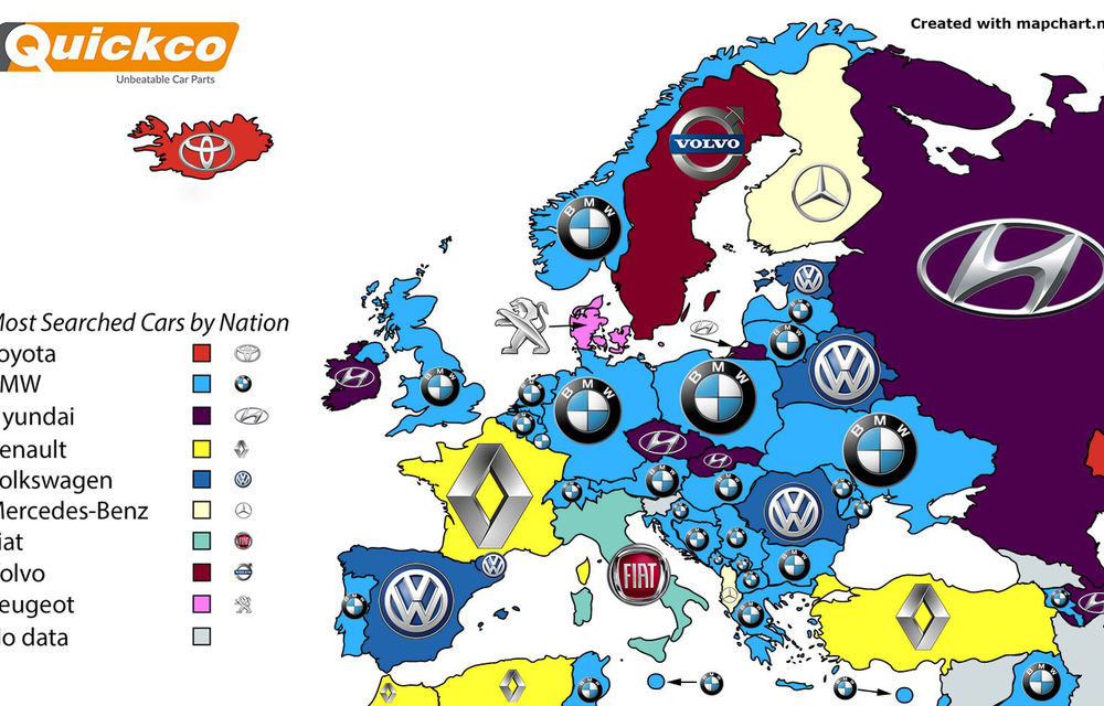 Cele mai căutate branduri auto pe Google: Toyota este lider detaşat, dar românii preferă Volkswagen - Poza 3
