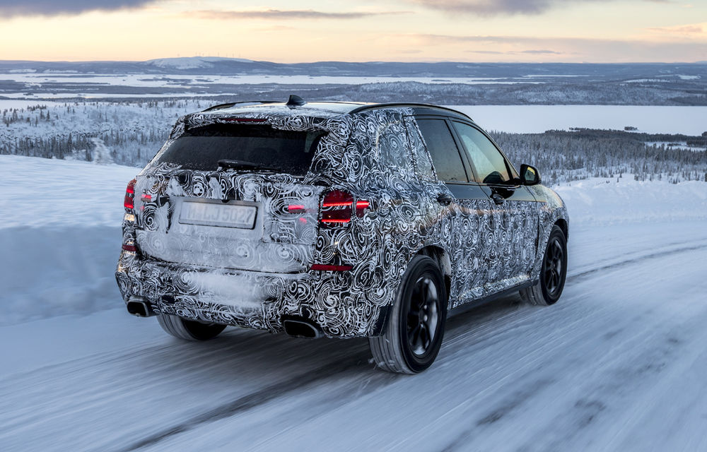 Noua generație BMW X3: SUV-ul a fost testat sub camuflaj pe zăpada și gheața de la Cercul Polar (video) - Poza 17