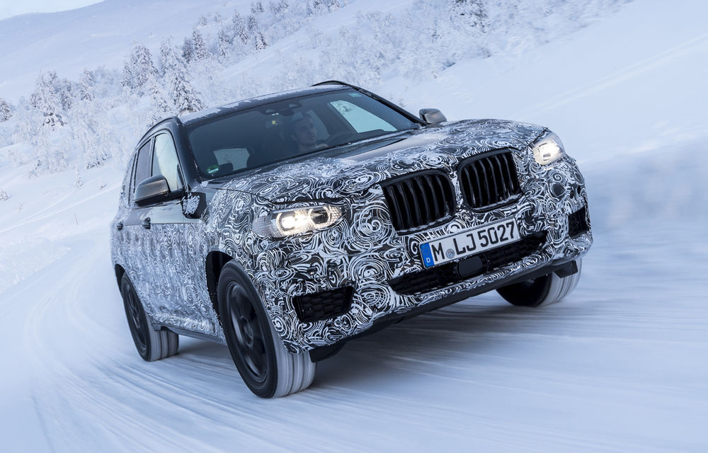 Noua generație BMW X3: SUV-ul a fost testat sub camuflaj pe zăpada și gheața de la Cercul Polar (video) - Poza 16