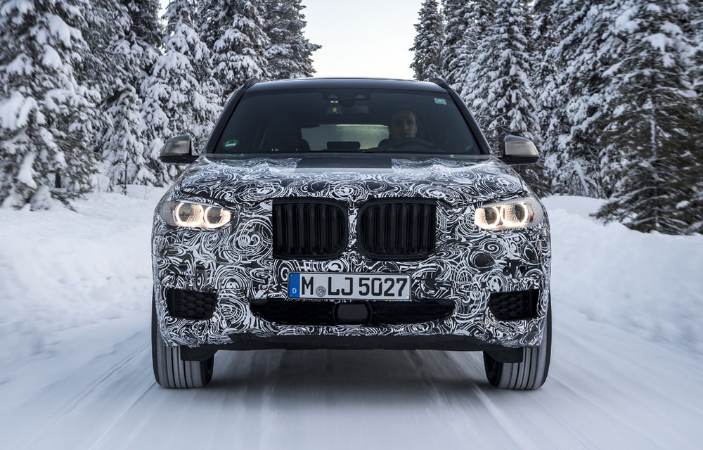 Noua generație BMW X3: SUV-ul a fost testat sub camuflaj pe zăpada și gheața de la Cercul Polar (video) - Poza 6