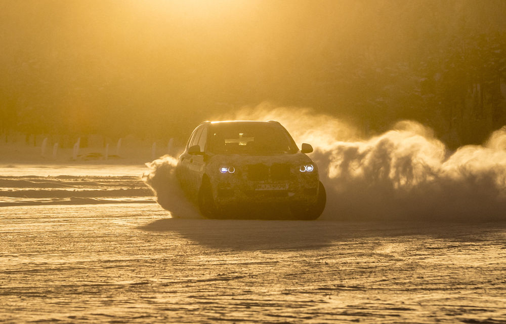 Noua generație BMW X3: SUV-ul a fost testat sub camuflaj pe zăpada și gheața de la Cercul Polar (video) - Poza 11