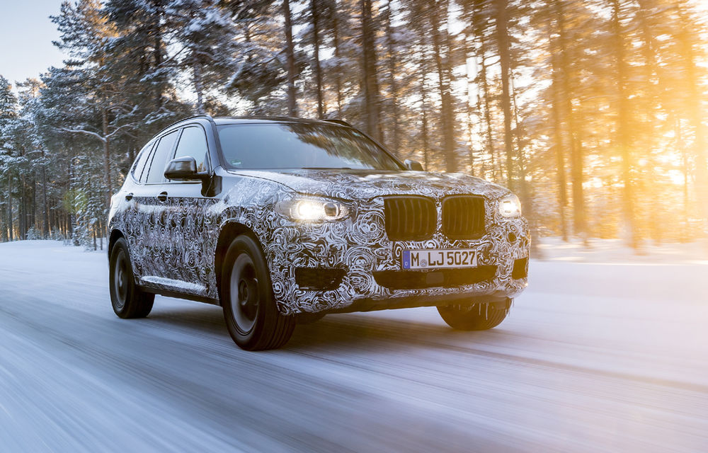 Noua generație BMW X3: SUV-ul a fost testat sub camuflaj pe zăpada și gheața de la Cercul Polar (video) - Poza 3