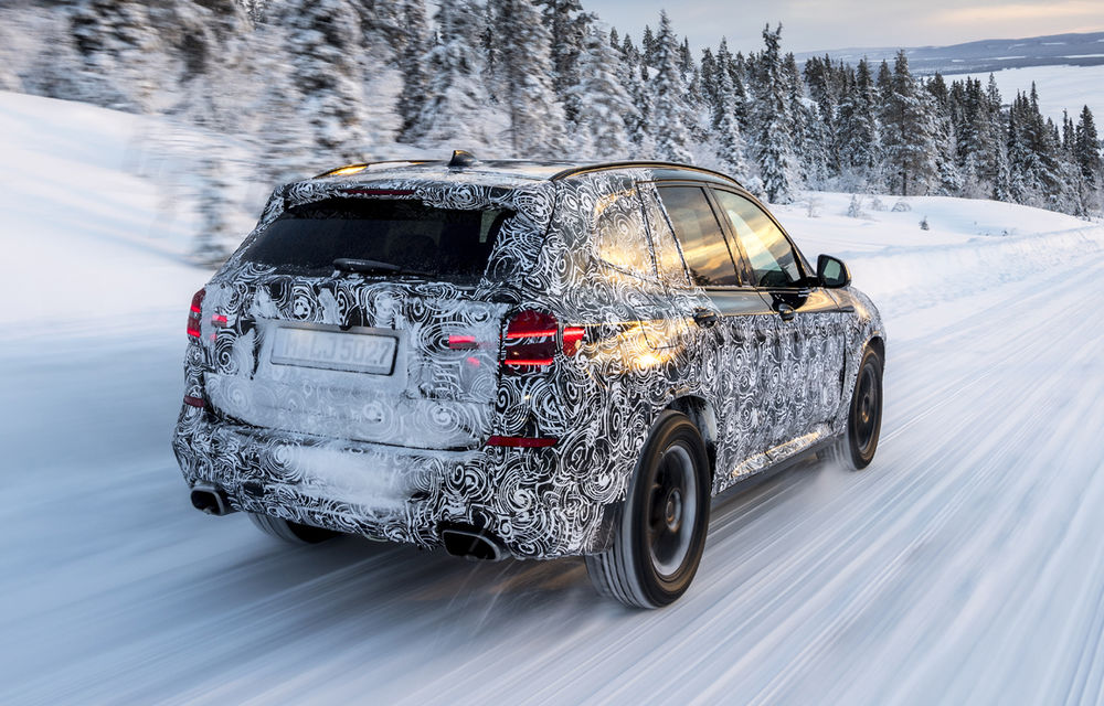Noua generație BMW X3: SUV-ul a fost testat sub camuflaj pe zăpada și gheața de la Cercul Polar (video) - Poza 19